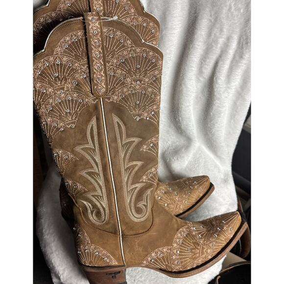 Lane Women's Sz 11 Boot Barn X Calypso Leather Western Bridal Snip Toe NWOT - Picture 5 of 11